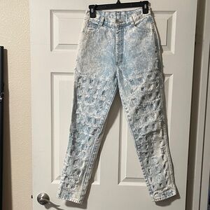 Distressed Light Blue Denim Women's Jeans